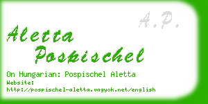 aletta pospischel business card
